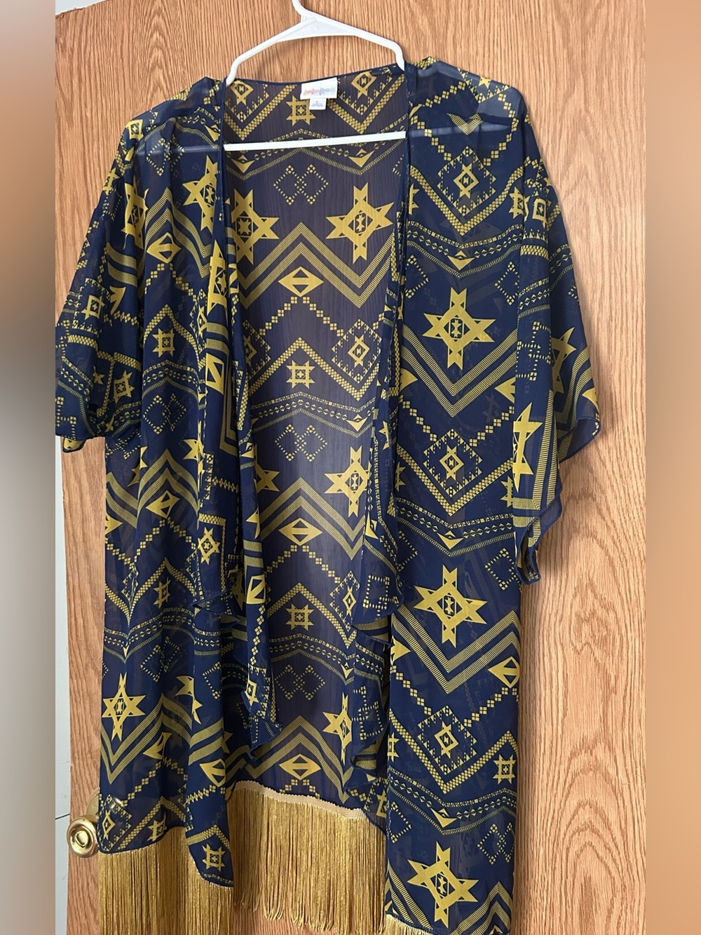 Navy Blue & Gold Kimono